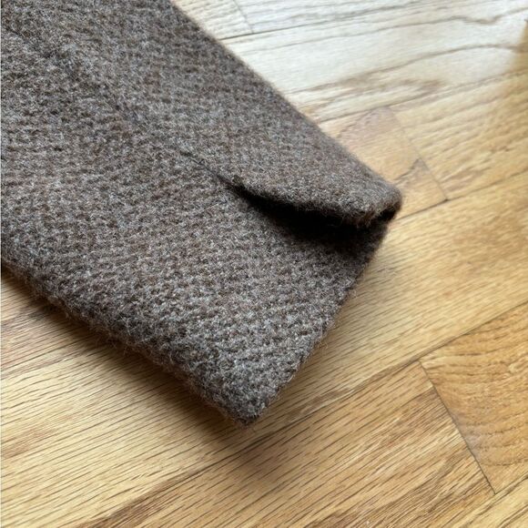 The Fisher Project Notch Collar Alpaca Wool Tweed Blazer Jacket Brown XS - Picture 13 of 13